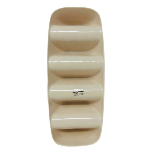 Tommy Bahama Taco Holder White Rustic Crackle Cinco de Mayo - Picture 3 of 3